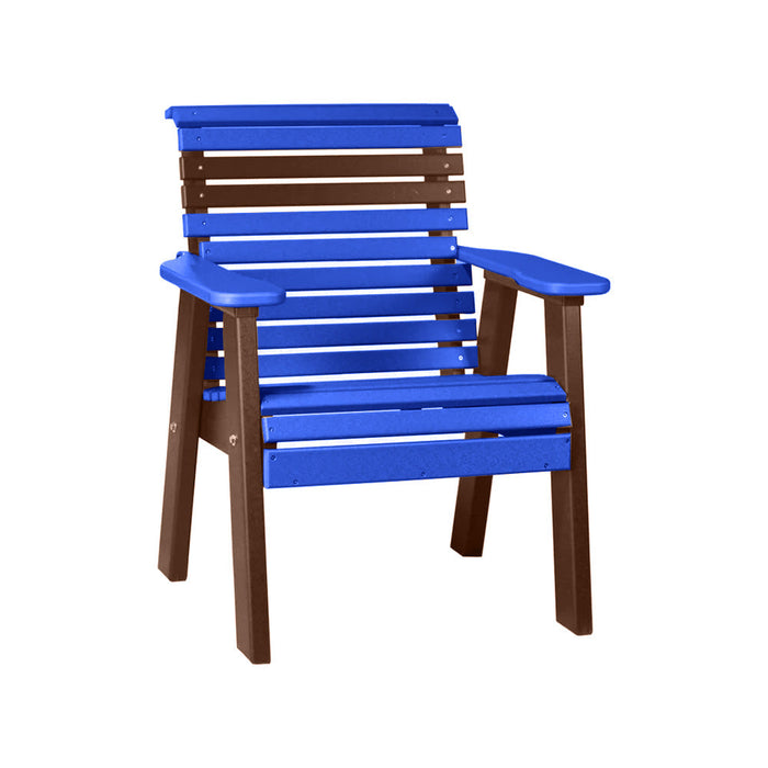 LuxCraft Blue 2' Rollback Recycled Plastic Chair