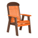 LuxCraft Tangerine 2' Classic Highback Recycled Plastic Chair With Cup Holder