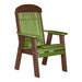 LuxCraft Lime Green 2' Classic Highback Recycled Plastic Chair With Cup Holder