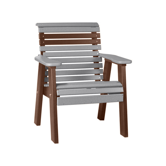 LuxCraft Gray 2' Rollback Recycled Plastic Chair