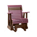 LuxCraft Cherry wood 2 foot Rollback Recycled Plastic Glider Chair With Cup Holder