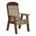 LuxCraft Weatherwood 2' Classic Highback Recycled Plastic Chair With Cup Holder