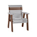LuxCraft Dove Gray 2' Rollback Recycled Plastic Chair With Cup Holder