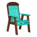 LuxCraft Aruba Blue 2' Classic Highback Recycled Plastic Chair