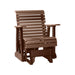 LuxCraft Antique Mahogany 2 foot Rollback Recycled Plastic Glider Chair