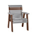 LuxCraft Gray 2' Rollback Recycled Plastic Chair With Cup Holder