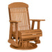 LuxCraft Cedar 2 foot Classic Highback Recycled Plastic Swivel Glider Chair
