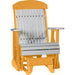 LuxCraft Dove Gray 2 foot Classic Highback Recycled Plastic Glider Chair