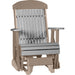 LuxCraft Gray 2 foot Classic Highback Recycled Plastic Glider Chair