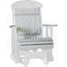 LuxCraft Dove Gray 2 foot Classic Highback Recycled Plastic Glider Chair