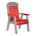 LuxCraft Red 2' Classic Highback Recycled Plastic Chair With Cup Holder