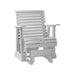 LuxCraft Dove Gray 2 foot Rollback Recycled Plastic Glider Chair