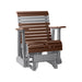LuxCraft Chestnut Brown 2 foot Rollback Recycled Plastic Glider Chair