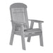 LuxCraft Dove Gray 2' Classic Highback Recycled Plastic Chair