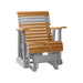 LuxCraft Cedar 2 foot Rollback Recycled Plastic Glider Chair With Cup Holder