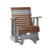 LuxCraft Antique Mahogany 2 foot Rollback Recycled Plastic Glider Chair With Cup Holder