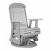 LuxCraft Dove Gray 2 foot Classic Highback Recycled Plastic Swivel Glider Chair