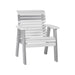 LuxCraft White 2' Rollback Recycled Plastic Chair With Cup Holder