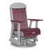 LuxCraft Cherry wood 2 foot Classic Highback Recycled Plastic Swivel Glider Chair With Cup Holder