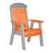 LuxCraft Tangerine 2' Classic Highback Recycled Plastic Chair With Cup Holder