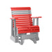 LuxCraft Red 2 foot Rollback Recycled Plastic Glider Chair