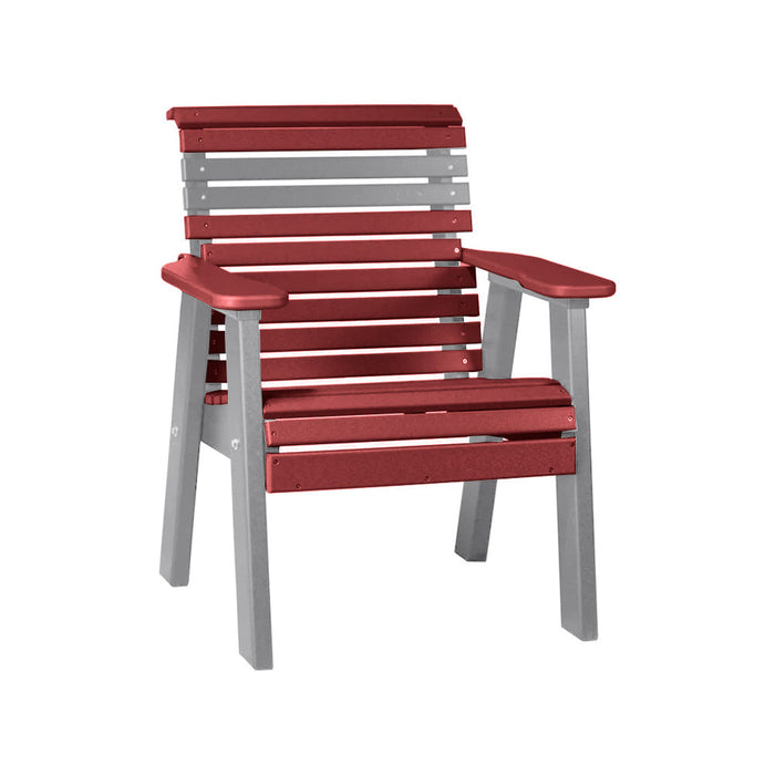LuxCraft Cherry wood 2' Rollback Recycled Plastic Chair With Cup Holder