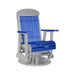 LuxCraft Blue 2 foot Classic Highback Recycled Plastic Swivel Glider Chair With Cup Holder