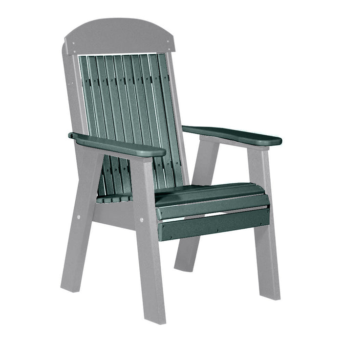 LuxCraft Green 2' Classic Highback Recycled Plastic Chair