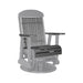 LuxCraft Slate 2 foot Classic Highback Recycled Plastic Swivel Glider Chair With Cup Holder