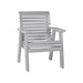 LuxCraft Dove Gray 2' Rollback Recycled Plastic Chair With Cup Holder