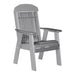 LuxCraft Gray 2' Classic Highback Recycled Plastic Chair With Cup Holder