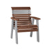 LuxCraft Chestnut Brown 2' Rollback Recycled Plastic Chair