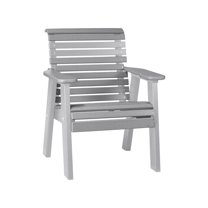 LuxCraft Gray 2' Rollback Recycled Plastic Chair