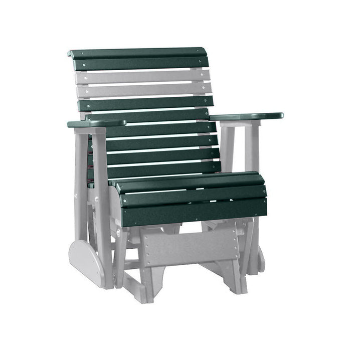 LuxCraft Green 2 foot Rollback Recycled Plastic Glider Chair