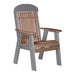 LuxCraft Antique Mahogany 2' Classic Highback Recycled Plastic Chair