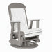 LuxCraft White 2 foot Classic Highback Recycled Plastic Swivel Glider Chair