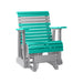 LuxCraft Aruba Blue 2 foot Rollback Recycled Plastic Glider Chair