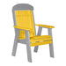 LuxCraft Yellow 2' Classic Highback Recycled Plastic Chair With Cup Holder
