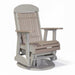 LuxCraft Weatherwood 2 foot Classic Highback Recycled Plastic Swivel Glider Chair With Cup Holder