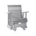 LuxCraft Gray 2 foot Rollback Recycled Plastic Glider Chair