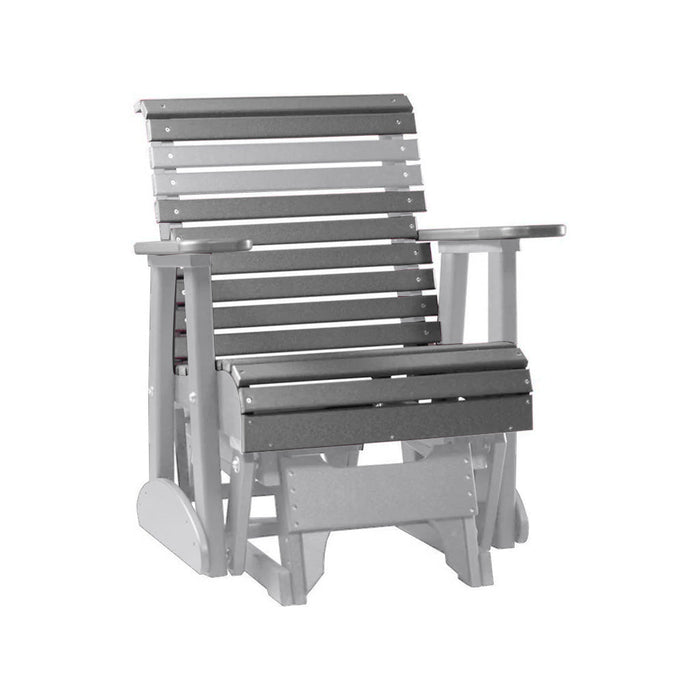 LuxCraft Slate 2 foot Rollback Recycled Plastic Glider Chair