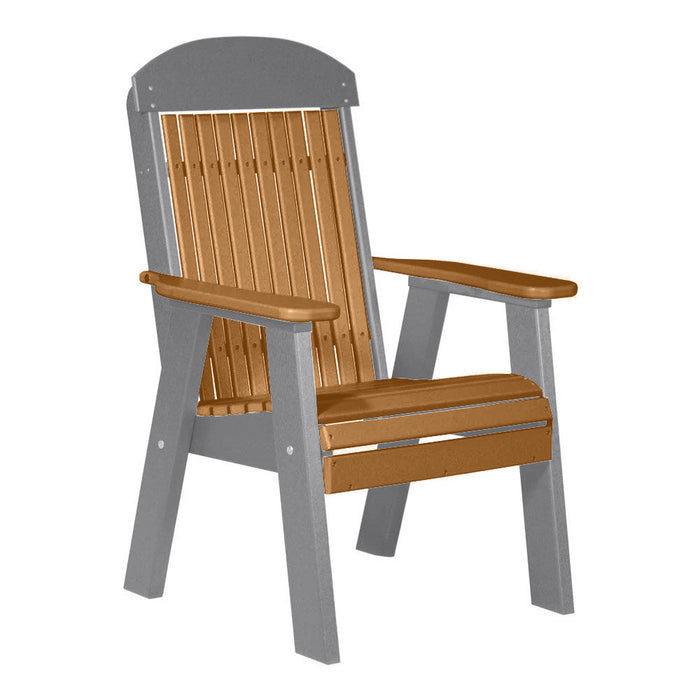 LuxCraft Cedar 2' Classic Highback Recycled Plastic Chair