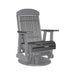 LuxCraft Slate 2 foot Classic Highback Recycled Plastic Swivel Glider Chair With Cup Holder