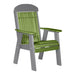 LuxCraft Lime Green 2' Classic Highback Recycled Plastic Chair With Cup Holder