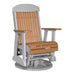 LuxCraft Cedar 2 foot Classic Highback Recycled Plastic Swivel Glider Chair With Cup Holder