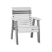 LuxCraft White 2' Rollback Recycled Plastic Chair With Cup Holder