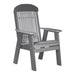 LuxCraft Dove Gray 2' Classic Highback Recycled Plastic Chair