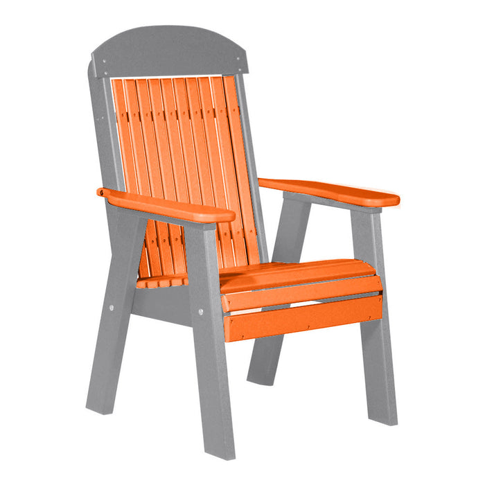 LuxCraft Tangerine 2' Classic Highback Recycled Plastic Chair With Cup Holder