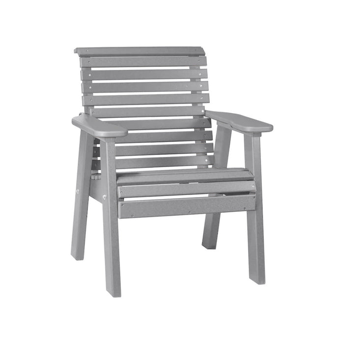 LuxCraft Gray 2' Rollback Recycled Plastic Chair