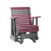 LuxCraft Cherry wood 2 foot Rollback Recycled Plastic Glider Chair